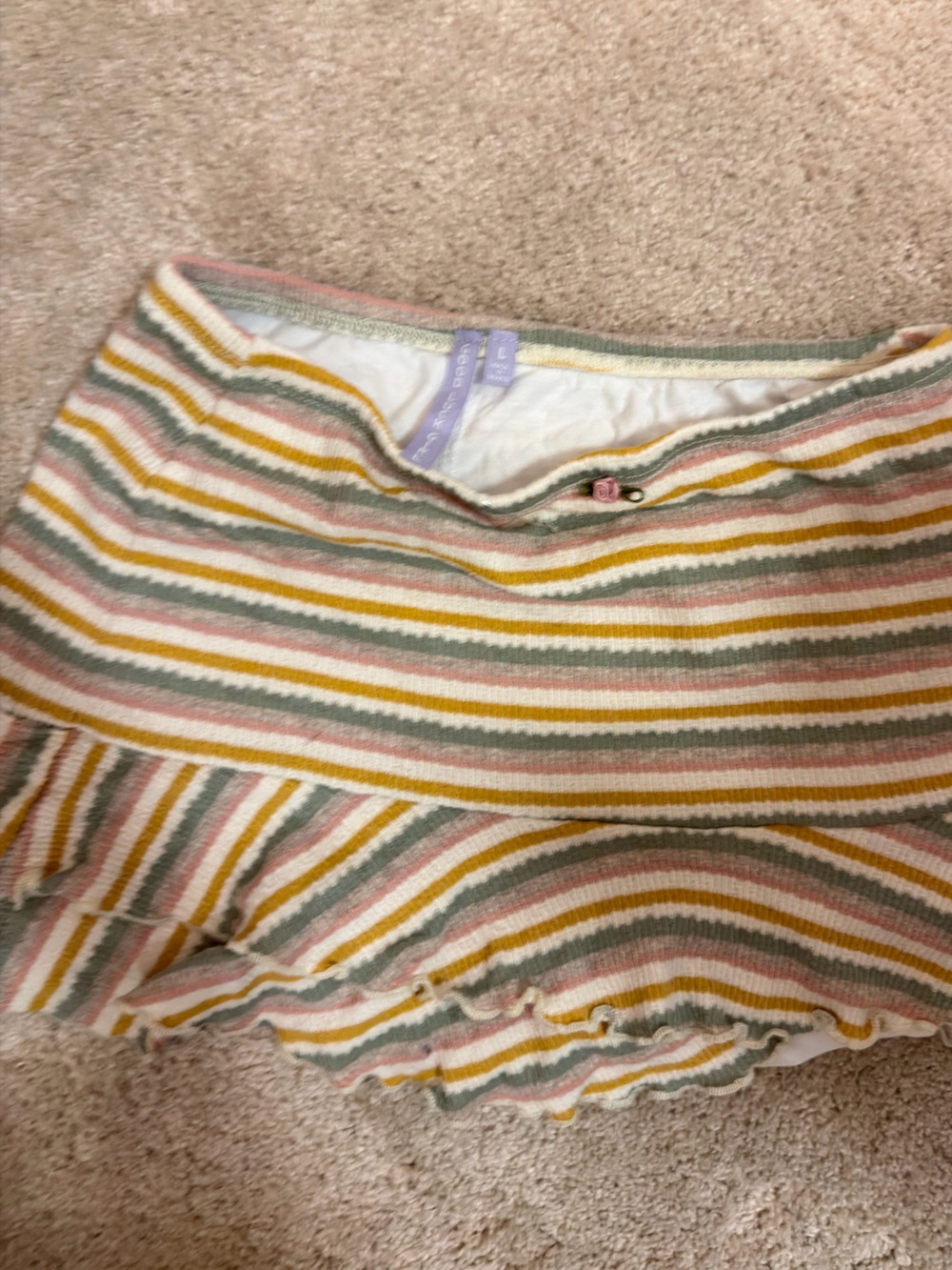 Pastel Striped Ribbed Knit Set - Picture 2 of 4